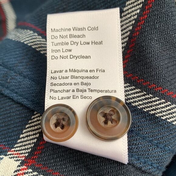 Jacks Classic Heritage Flannel Cotton Buttons Pockets Men’s Shirt Size L - Picture 9 of 9